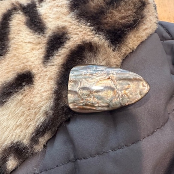 Dennis by Dennis Basso Faux Fur Reversible Coat Leopard Print with Hood - sz 3X - Picture 4 of 7